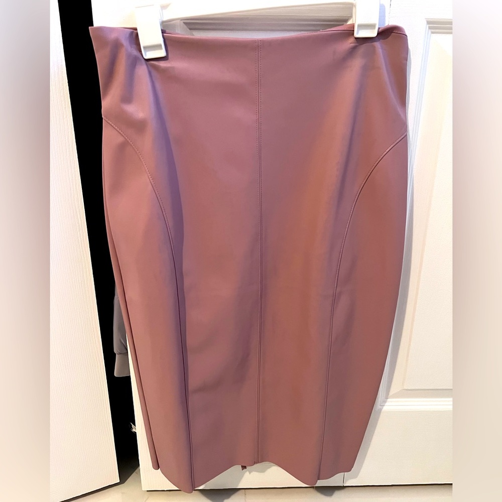 ONLY WORN ONCE Light Pink leather skirt from EXPRESS!